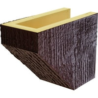 Ekena Millwork 8 H 8 d 60 W grubi pilani drveni kamin Mantel Kit s Ashford Corbels, Premium mahagoni
