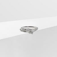 Dijamantni prsten uzgojen u laboratoriju u MIB-u, platina preko čistog srebra, odrasla žena