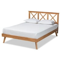 Moderni krevet s podesivom platformom od gumenog drveta, veličina MBP-A, smeđa
