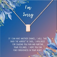Anavia žao mi je, ogrlica s darovnim karticama za ispriku, darovi za ispriku, oprosti darovi za izvinjenje za ženu,