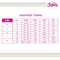 Justice Girls slojeviti grafički aktivni tenk, veličine 5- & Plus