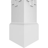 Stolarija od 12 12 '8'; klasični kvadratni rezbareni stupac koji se ne sužava prema gore s kapitalom misije i bazom