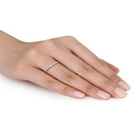 Miabella Ženska karat T.W. Dijamantni 14KT ružičasti zlato diplomirani polu-uvjetni prsten