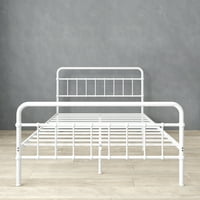 Okvir kreveta na metalnoj platformi od 92, bijeli, Airbender
