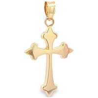 KT žuto zlato maštovito križ religiozni privjesak
