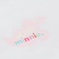 Minnie Mouse Baby & Toddler Girls's Flutter Slave Top, suknja, biciklističke kratke hlače i Scrunchie, četverodijelni