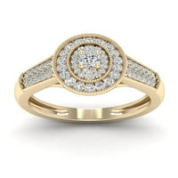 12-karatni dijamantni prsten od 10-karatnog žutog zlata ovalnog oblika