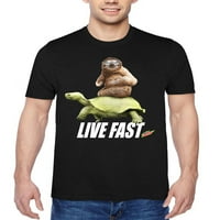 Muška planinska rosa Live Fast Grafička majica kratkih rukava