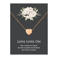 Anavia mini srčana kremacija nakit od nehrđajućeg čelika čuva memorijalnu urnu ogrlicu za čovjeka s Ljubavni živi