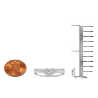 Imperial 1 5CT TDW Dijamantni prsten za srce u 10k bijelo zlato