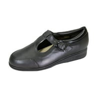 Hour Comfort Maryann široka širina klasična kožna udobnost na cipelama s kopčama crna 9.5