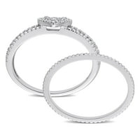 Carat T.W. Dijamantni sterling srebrni zaručnički prsten