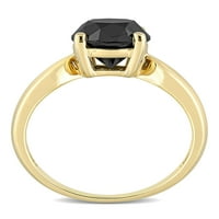 Carat T.W. Black Diamond 10kT žuto zlato zaručnički prsten