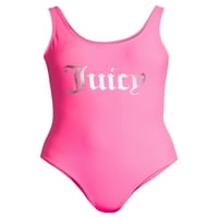 Juicy Couture Ženski jednodijelni kupaći kostima s folijom glagolskog logotipa