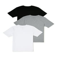Wonder Nation Boys Crewneck majica s kratkim rukavima, 3-pack, veličine 4- & Husky