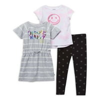 Ograničeno i djevojačke djevojke Toddler Top, Odjeća za odjeću i gamaše, 3-komad, veličine 2T-4T