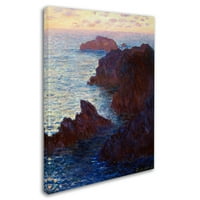 Zaštitni znak likovne umjetnosti 'stijene u platnu Bellelle Portdomois' Umjetnost Monet