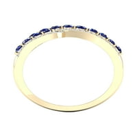 Imperijalni dragulj 10k žuto zlato plavi sapphire ct tw dijamantski modni prsten