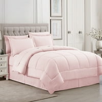 Slatka kolekcija kuće blijedo ružičasti krevet u vrećici kompleta s plahtama, kraljica
