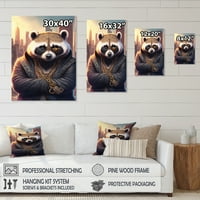 DesignArt Panda Gangster u NYC II platno zidna umjetnost