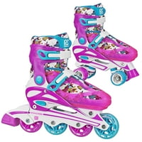 Roller Derby Sprinter Girl's 2-In-Quad Roller i Inline Skates Combo, Zebra