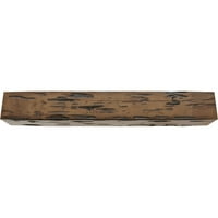 Ekena Millwork 4 W 6 h 24'l 3-strana pečetna čempresnica endurathane fau Wood Strop Grep, premium star