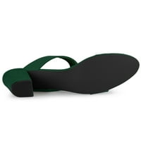 Jedinstvene ponude ženske dvostruke bistre remene Blok potpetice Slajdove sandale