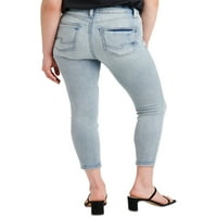 Silver Jeans Co. Ženske avery visoko utemeljive traperice, veličine struka 24-36