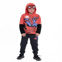 Spider-Man Boys Cosplay Hoodie i Joggers, dvodijelni set odjeće, veličine 4-10