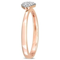 Miabella ženski dijamantni naglasak 14kt ružičastog zlatnog srčanog prstena