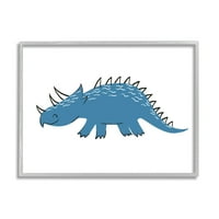 Dječji gmizavac sa smiješnim plavim dinosaurom i šiljcima, 30, dizajn