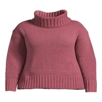 Terra & Sky Women Plus veličine Chenille Turtleneck džempera