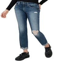 Tvrtka Silver Jeans. Ženske traperice-dečki srednje visine s uskim nogama, veličine struka 24-34