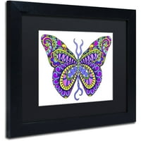Zaštitni znak likovna umjetnost Bashful Garden Butterfly Blooming Canvas Art by Kathy G. Ahrens, Black Matte, crni