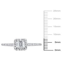 Miabella Carat T.W. Dijamantni 14K zaručnički prsten od bijelog zlata
