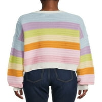 Ženski pulover džempera u duginim bojama