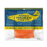 Medeni dimljeni riba Co. Izvorni losos dimljenog meda, 0. - 0. lb, vakuum zapečaćena vreća, držite hladnjak, zvjezdani