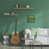 Stupell Industries kanui za iznajmljivanje zemlje dom žuti zeleni riječi slikanje platna zidna umjetnost Stephanie