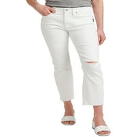 Silver Jeans Co. Žene najtraženije usred hlača srednjeg uspona, veličine struka 24-36