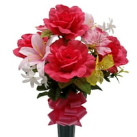 Glavni stanovi 20 ”umjetni cvijet, ruža i ljiljan, groblje vaze, fuksija i ružičaste boje