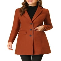 Jedinstveni prijedlozi Ženska jednoredna gornja odjeća s rebrastim reverom i dugim kaputom