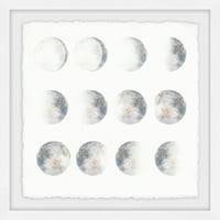 Umjetnički ispis uokvirene slike s mjesečevom fazom, 18.00 1.50