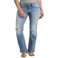 Silver Jeans Co. Ženske Suki Mid Rise Slim Bootcut traperice, veličine struka 24-36