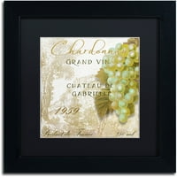 Zaštitni znak likovna umjetnost Grand Vin Chardonnay Canvas Art by Color Bakery Black Matte, crni okvir