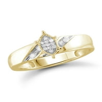 Jewelersclub Trio Dijamantni prstenovi za žene - Karat bijeli dijamantni prsten nakit - 14K Zlatni plaćeni trio