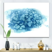 Sažetak plavog tirkiznog oblaka slikanje platna umjetnički tisak