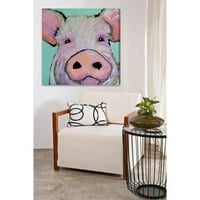 Marmont Hill Pink Pig , Michelle Rivera, slikanje tiska na zamotanom platnu