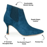 Kolekcija Journee Womens Elitta široka širina Tru Comfort pjena Povuci na stiletto čizme