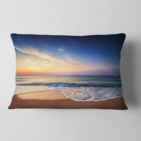 Dizajn, prekrasan plavi oblak preko mora - jastuk za bacanje morske obale - 12x20