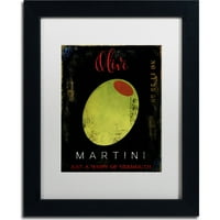 Zaštitni znak likovna umjetnost Olive martini i platno Art by Color Pekara, bijela mat, crni okvir